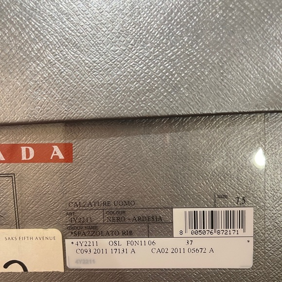 Prada Men's 4Y2211 OSL F0N11 Nylon Sandals - Picture 4 of 7